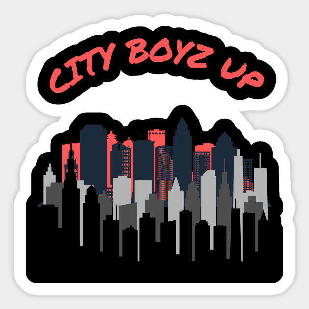 CITY BOYZ UP DESIGN Sticker by The C.O.B. Store